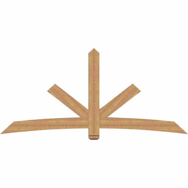 Ekena Millwork Alberta Smooth Timber Gable Bracket, Western Red Cedar, 96"W x 44"H x 3 1/2"D x 5 1/2"F, 11/12 Pitch GBW096X44X0406ALB00SWR - main